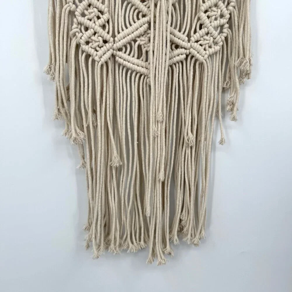 Medium Macrame Wall Hanging, Macrame Feathers Wall Hanging, Macrame Tapestry Wal